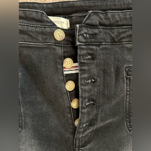 Anthropologie Pilcro and the Letterpress Straight Leg Gray Black Jeans 32 - Picture 3 of 11